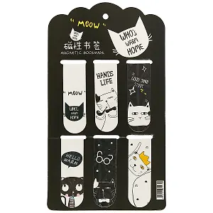 Магнитные закладки «Коты», 6 штук
