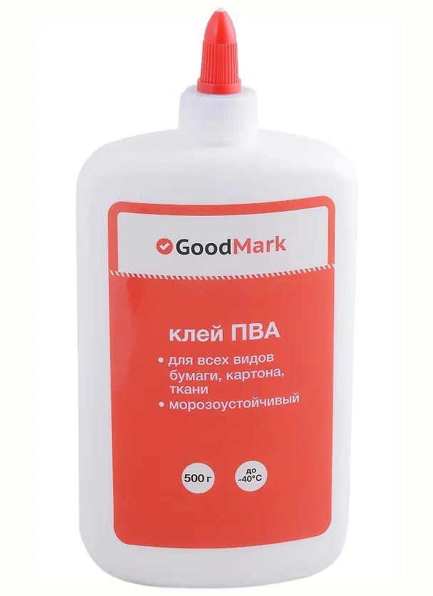 Клей ПВА, GoodMark, 500г, морозоустойчивый, с дозатором 2928998 — 4