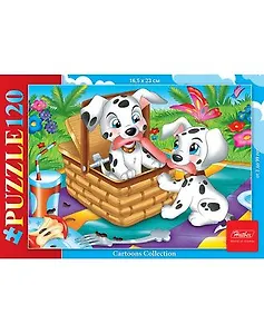 Пазлы 120 А3ф 165х230мм Щенки-далматинцы (120ПЗ5_15648) (Hatber) (3+)