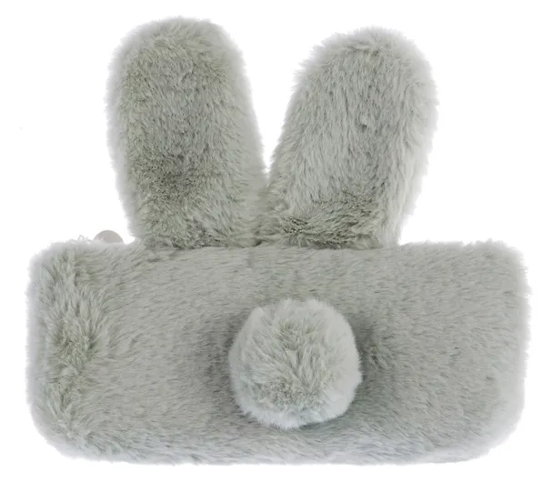 Пенал-косметичка из искусственного меха с подкладкой "Rabbit", бежевый, Yoi 3087324 — 2