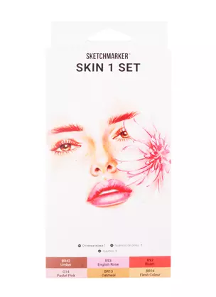 Маркеры 06цв "Skin 1" карт.кор., Sketchmarker — 257856 — 1