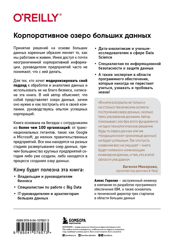 Книга Корпоративное озеро больших данных. Новый подход к использованию Big Data и Data Science в бизнесе (Алекс Горелик) — 2