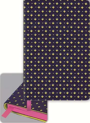 Записная книжка, Феникс+, А6+ (92*145), 98л, Синий+желтый малиновый срез, мягкая обложка 401510
