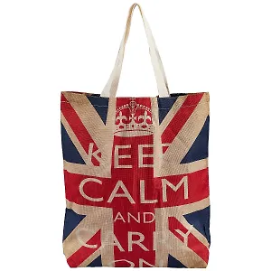 Сумка Британский флаг (текстиль под лен) (37х37) в ассортименте (12-09334-DM001)