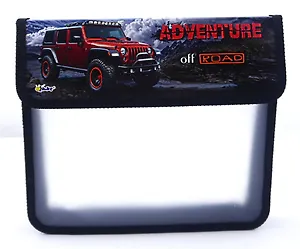 Папка для тетрадей А5 "Внедорожник красный" липучка, Оникс