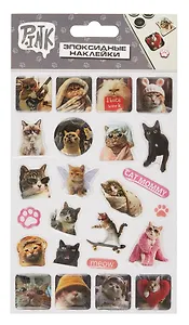 Наклейки эпоксидные "Коты"