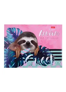 Альбом для рисования Hatber, "Ленивец", А4, 24 листа, на склейке