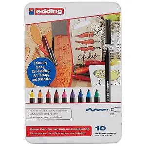 Фломастеры Edding, 10 цветов