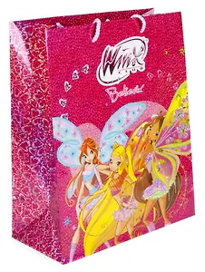 Пакет подарочный бумажный А4 26*32,4*12,7см, лазерн.покрытие, ассорти, WINX