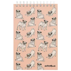 Скетчбук «Забавные мопсы», 80 листов, А5+