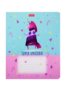 Тетрадь в клетку Hatber, "Волшебный единорог", 12 листов, в ассортименте