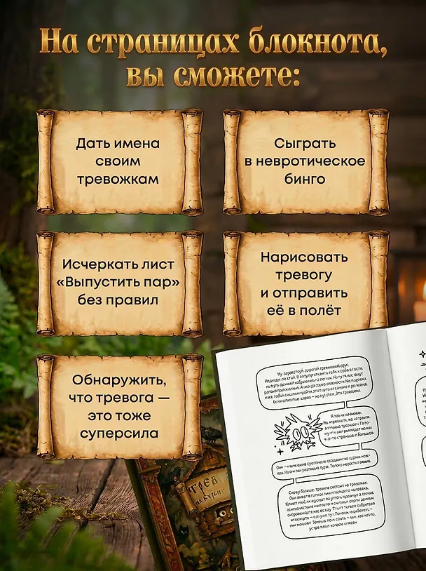 Книга Тревожка на курьих ножках. Задания для тревожных людей. Сказочный блокнот () — 6