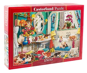 Пазл Castorland, 1500 элементов - Переполох в ванной комнате 3015655