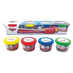 Набор Тесто для лепки Неон Disney Тачки (450PD-N-T) (4 цв. х50гр) (Играем вместе) (упаковка)
