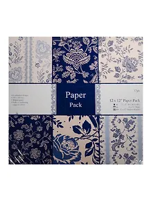 Набор бумаги для скрапбукинга 30*30см, 12 листов, синий (11-22345-8)