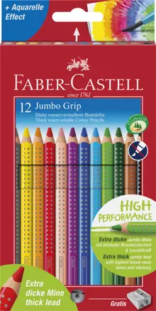 Карандаши цветные Faber-Castell, Jumbo Grip, 12 цветов — 255798 — 1