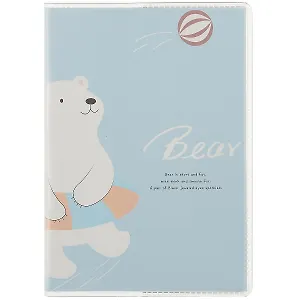 Записная книжка А7 60л лин. "Bear" ПВХ-обл., ассорти