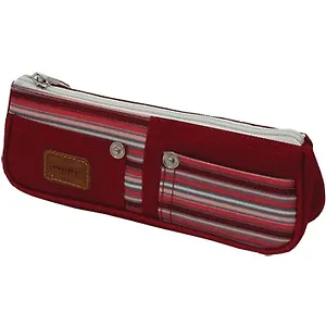 Пенал-косметичка треугольный джинсовый, 2 кармана, Proff