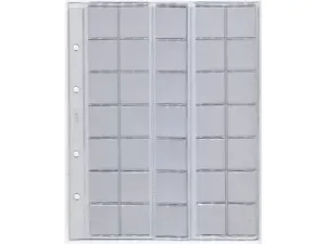 Комплекты листов для монет  200х250 скользящий на 35 ячеек 30х32мм  (5шт) КЛМ 35