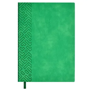 Ежедневник недат. А5 160л "Шеврет экстра" зеленый, иск.кожа, мягкий переплет, блинт.тиснение, офсет, ляссе