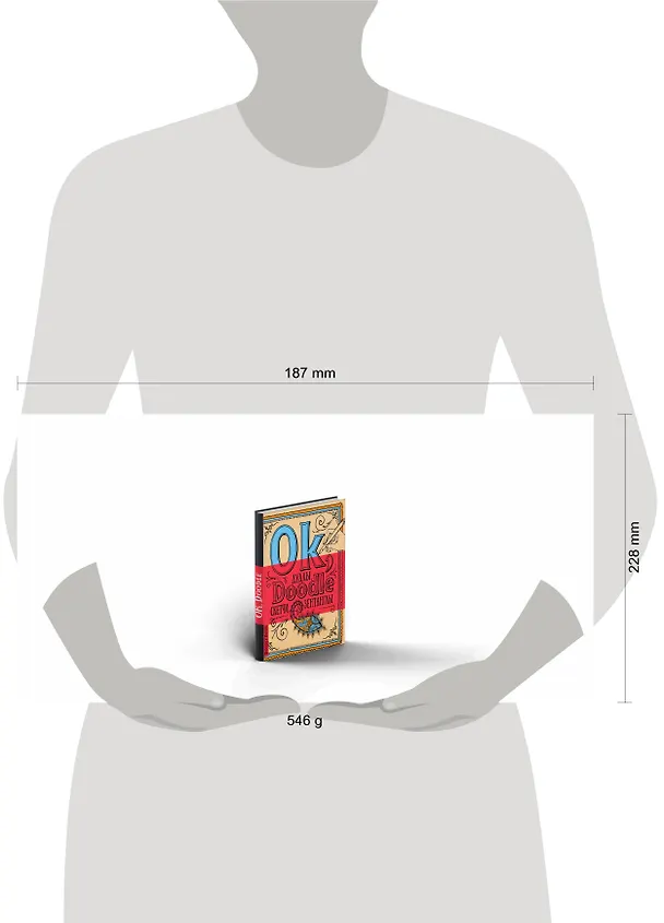 Doodlebook «Ok, Doodle! Дудлы, скетчи, зентанглы », голубой с оранжевым, Эксмо 2502214 — 3