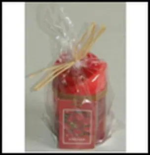 Свеча декоративная аромат. Клубника (23383) (5х7,5см) 2300138