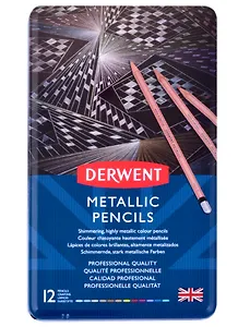 Набор цветных карандашей Metallic 12цв в метал.упак