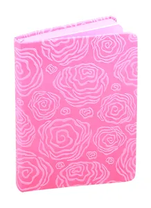 Ежедневник недат. А6 120л Шиммер розовый, кожзам, тв. переплет, блинт.тиснение, тонир.блок, ляссе