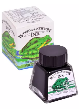 Тушь художественная Winsor&Newton, 14 мл, зеленый бриллиант — 261815 — 1