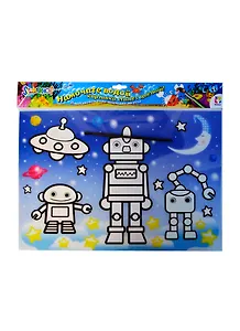 Настольное покрытие HOBBY Роботы (пластиковая аква-накладка+кисть) (671610) (425-1361) (415х350мм) (упаковка) (ИТИ)
