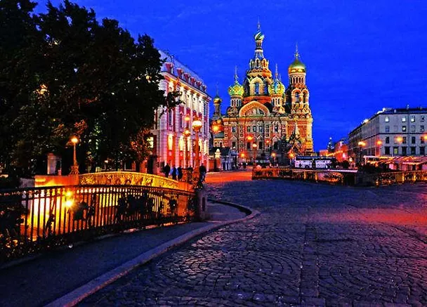 Открытка с видами (СПб) Храм Воскресения Христова от Театрального моста [SPB-024] 334423 — 1