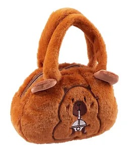 Сумочка плюшевая Капибара с напитком (20х15) (12-0832-202405-B1)