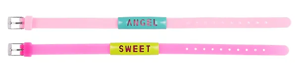Набор парных браслетов Angel, Sweet (силикон) (12-04407-B75) (Lafilaf) 3048689 — 5