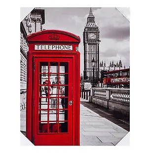 Картина Лондонская телефонная будка (50х40) (740-110) 2430694