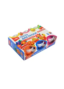 Тесто для лепки,LORI Пластишка. Набор №10, 6цв. по 80гр.
