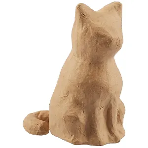 Фигурка из папье-маше  объемная Котенок сидит (мал) 15*12*8 SA214