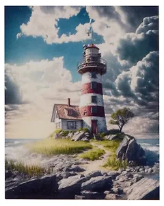 Набор для творчества. Алмазная мозаика "Путеводный маяк", 20 х 25 см