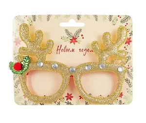 Очки новогодние Рожки (пластик) (12-06141-P5)
