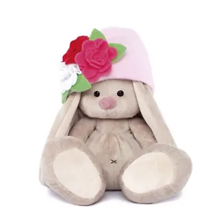 Мягкая игрушка Зайка Ми в шапочке с цветами (18 см) (SidS-069) 2478660
