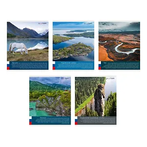 Тетрадь в клетку Listoff, "Любимая Россия", 48 листов, в ассортименте