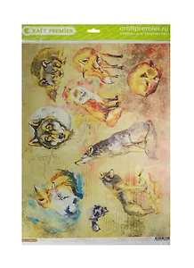 Рисовая бумага для декупажа Craft Premier Ночные охотники (CP06155) (А3) (25г/м) (упаковка)