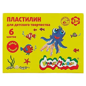 Пластилин мягкий «Каляка-Маляка», 6 цветов
