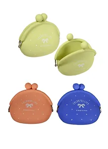 Кошелек с застежкой разноцветный (силикон) (9х9,3)