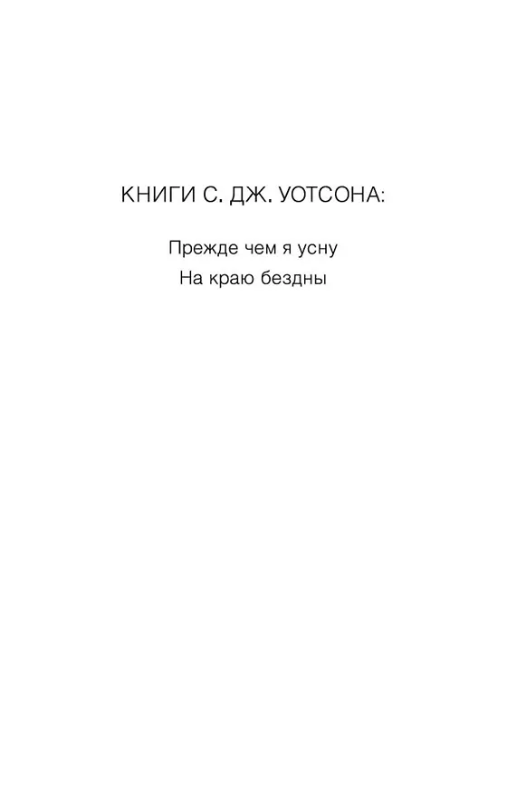 Книга На краю бездны (С.Дж. Уотсон) — 8