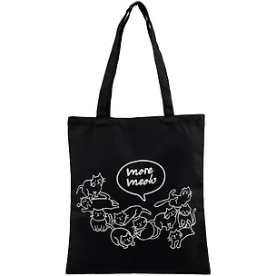 Сумка-шоппер Коты More Meow черная, текстиль 40см.*35см. 2772223