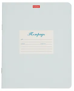 Тетрадь в частую косую линейку Hatber, "Пастель", 12 листов, голубая