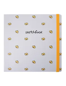 Скетчбук 200*200 80л "Цыплята" 100г/м2, тв.обложка, мат.ламинация, резинка