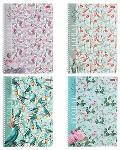 Тетрадь в клетку Hatber, Floral collection, А4, 80 листов, в ассортименте