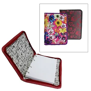 Тетрадь 80л кл. на кольцах, смен.блок, обл.ПВХ, на молнии, ассорти, Канцбург