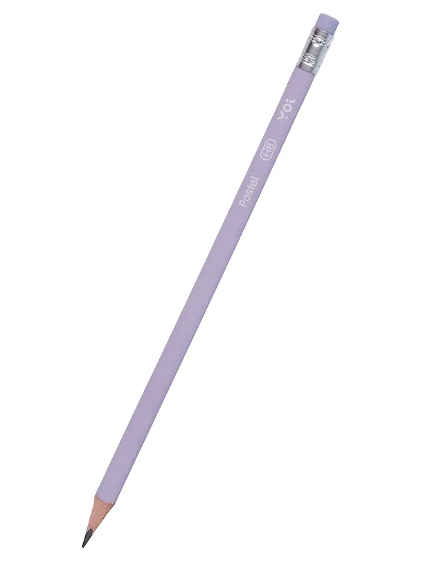Карандаши ч/гр 12шт с ластиком "Pastel" трехгранные, ассорти, Yoi 3078486 — 9
